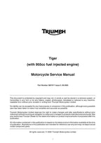 Triumph Tiger 955 Service Manual service manual preview page 2