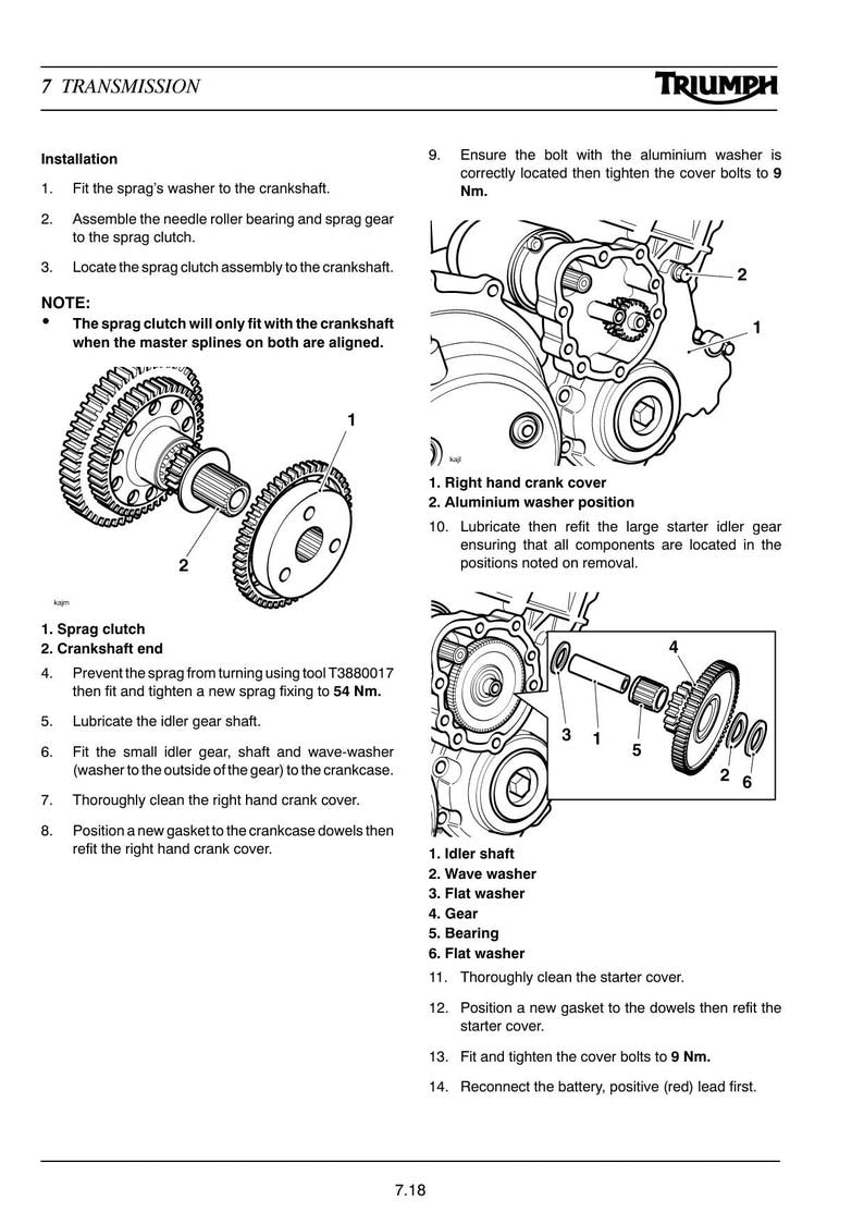 Triumph Tiger 955 Service Manual service manual preview page 6