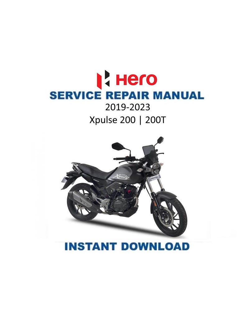 Hero Xpulse 200 200T Service Manual PDF service repair manual cover