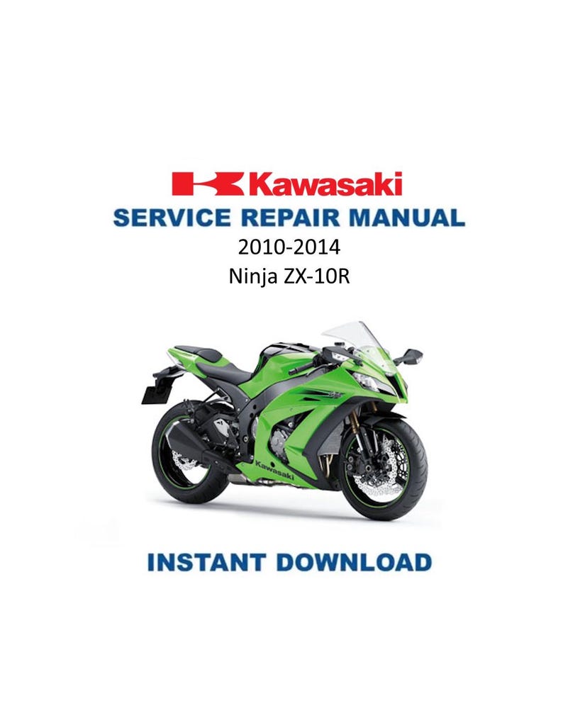 Kawasaki Ninja ZX-10R Service Manual PDF service repair manual cover