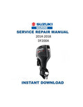 Suzuki DF200A Outboard Service Manual 2014-2018 200HP Repair PDF service repair manual cover