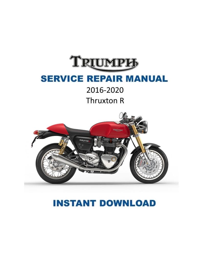Triumph Thruxton R Service Manual PDF service repair manual cover