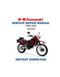 Kawasaki KLR250 Service Manual 1984-2004 Motorcycle Repair PDF service repair manual cover