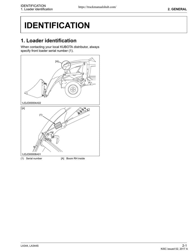 Kubota LA344 LA344S Front Loader Service Manual service manual preview page 4