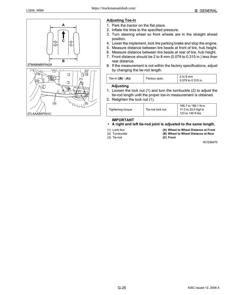 Kubota L3200 Tractor Service Manual 2006-2010 Workshop Repair service manual preview page 4