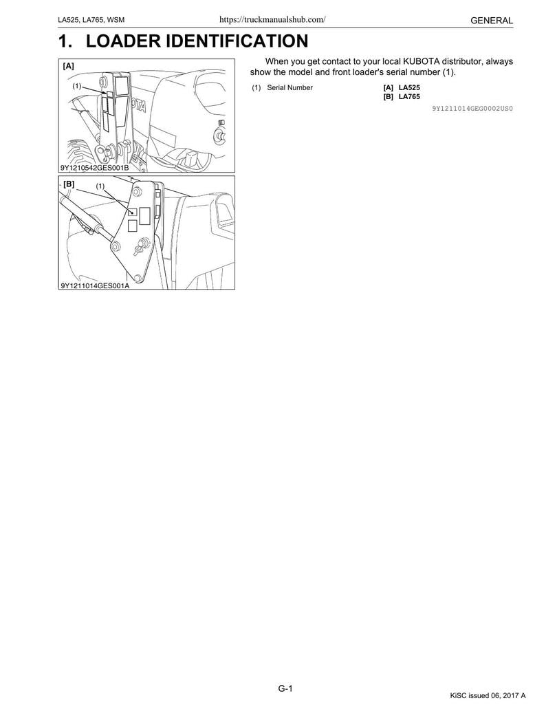 Kubota LA525 LA765 Front Loader Service Manual service manual preview page 4