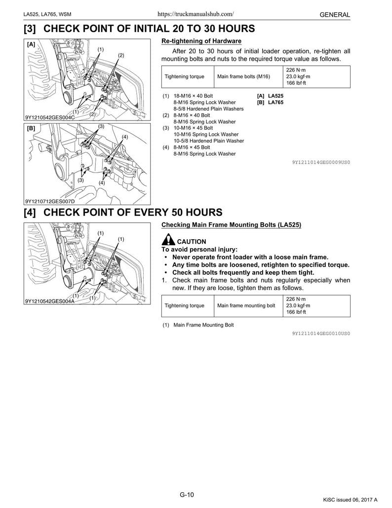Kubota LA525 LA765 Front Loader Service Manual service manual preview page 5