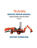 Kubota M6800 M6800S M8200 M9000 Tractor Service Manual 2001-2005 PDF service repair manual cover