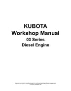 Kubota 03 Series Diesel Engine Service Manual 1991-1995 D1403 D1703 V1903 V2203 F2803 service manual preview page 2