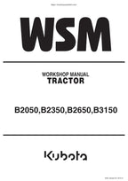 Kubota B2050 B2350 B2650 B3150 Service Manual service manual preview page 2
