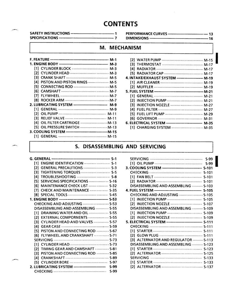 Kubota 03 Series Diesel Engine Service Manual 1991-1995 D1403 D1703 V1903 V2203 F2803 service manual preview page 6