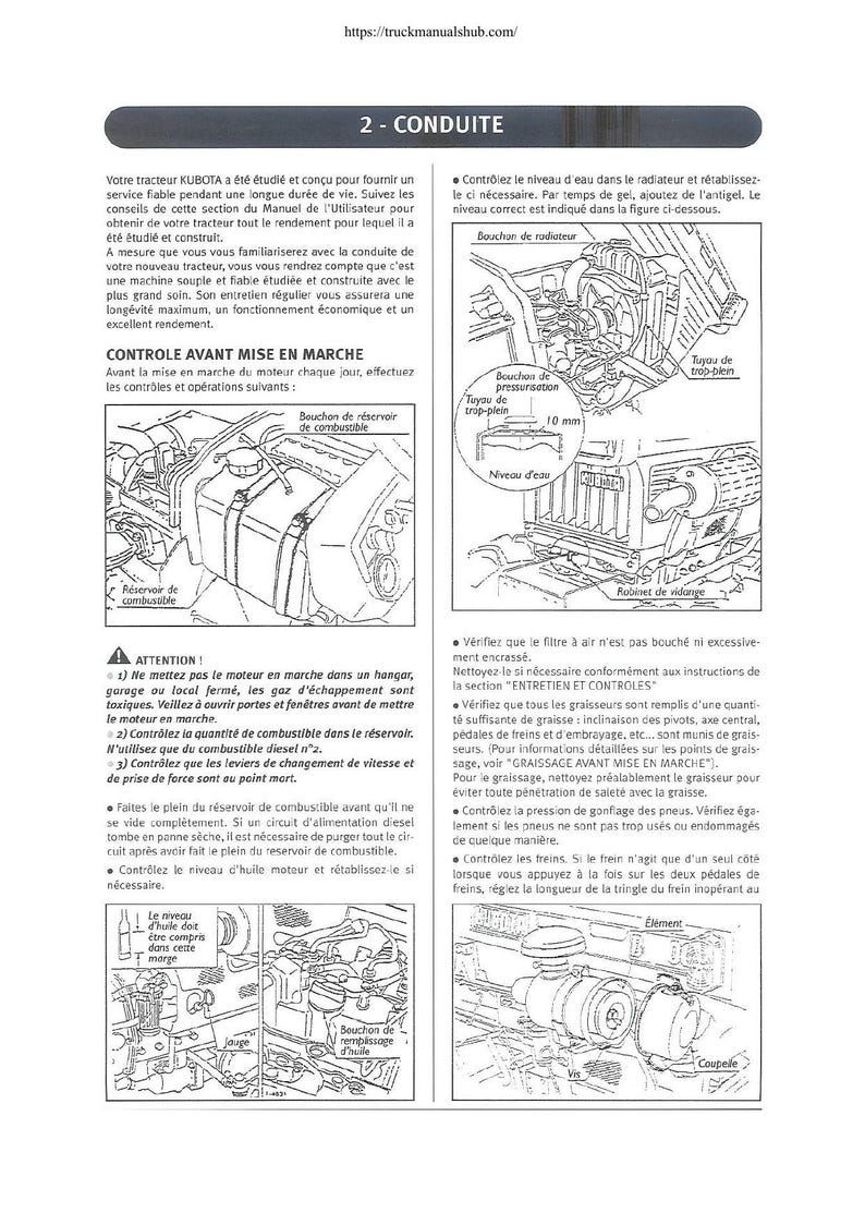 Kubota 7001B Tractor Service Manual 1980-1984 Repair service manual preview page 7
