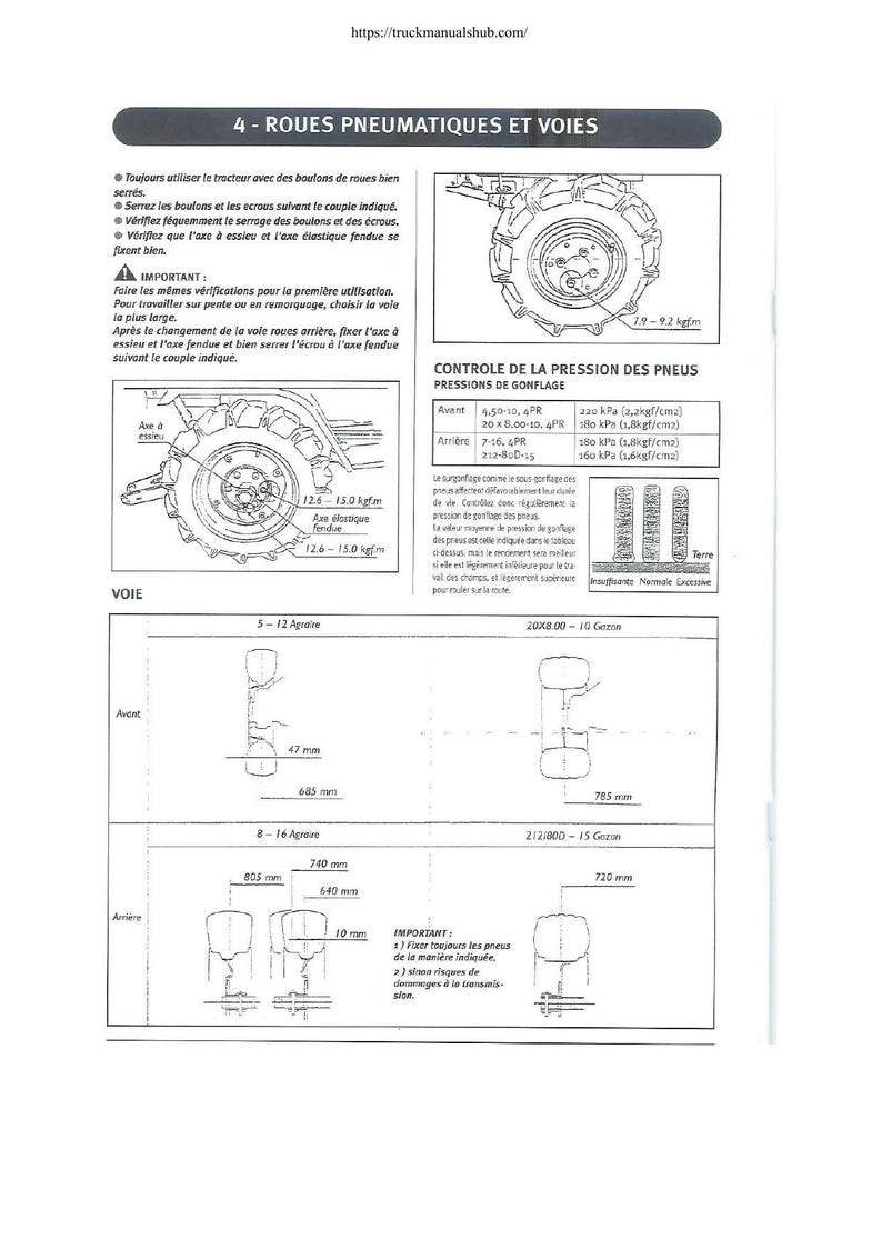 Kubota 7001B Tractor Service Manual 1980-1984 Repair service manual preview page 4