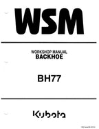 Kubota BH77 Backhoe Service Manual service manual preview page 2