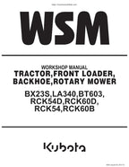 Kubota BX23S LA340 BT603 Service Manual 2017-2021 Tractor service manual preview page 2