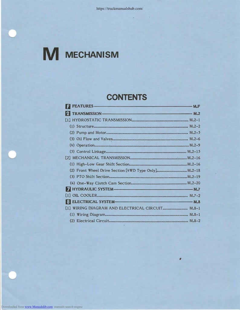 Kubota B6200HST B7200HST Tractor Service Manual service manual preview page 5