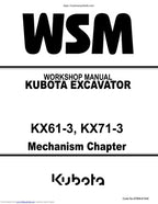 Kubota KX61-3 KX71-3 Excavator Service Manual service manual preview page 2