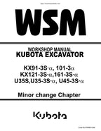 Kubota KX91 KX121 KX161 U35 U45 Excavator Service Manual service manual preview page 2