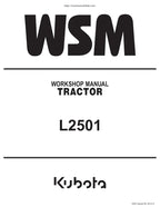 Kubota L2501 Tractor Service Manual service manual preview page 2
