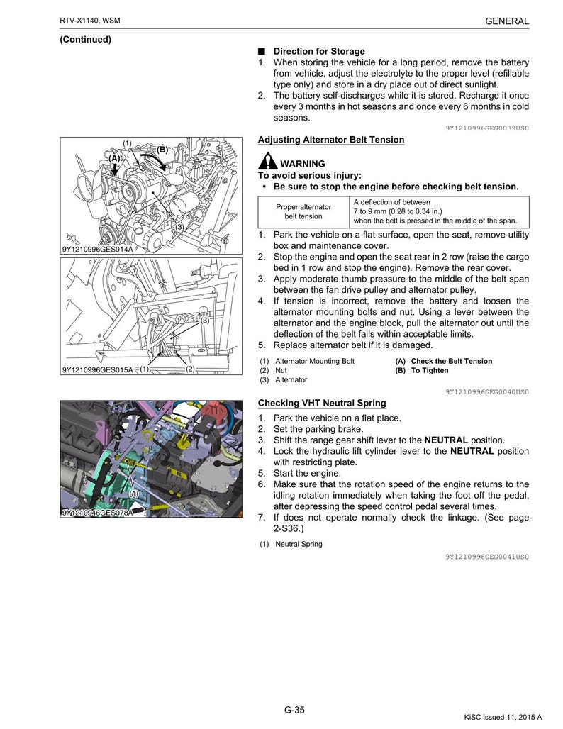 Kubota RTV-X1140 Service Manual service manual preview page 3