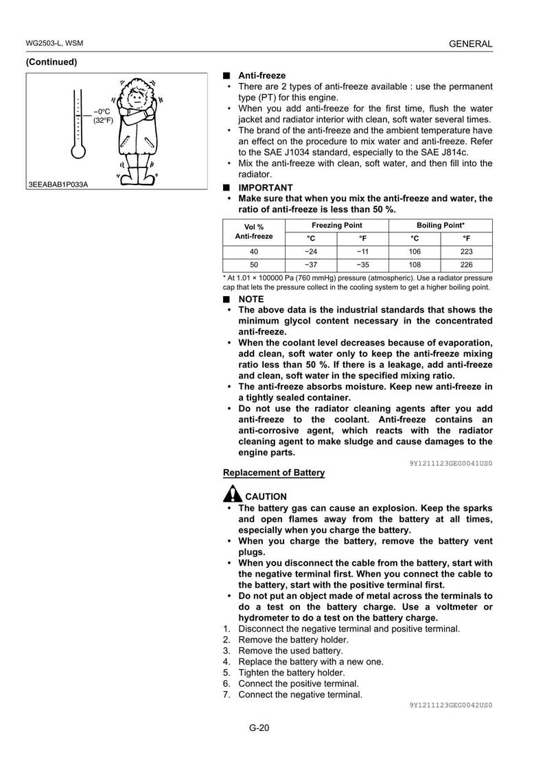 Kubota WG2503-L LPG Engine Service Manual service manual preview page 4