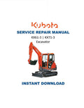 Kubota KX61-3 KX71-3 Excavator Service Manual PDF service repair manual cover