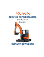 Kubota U48-4 U55-4 Excavator Service Manual PDF service repair manual cover