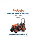 Kubota B2301 B2601 Tractor Service Manual PDF service repair manual cover