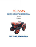 Kubota 7001B Tractor Service Manual 1980-1984 Repair PDF service repair manual cover