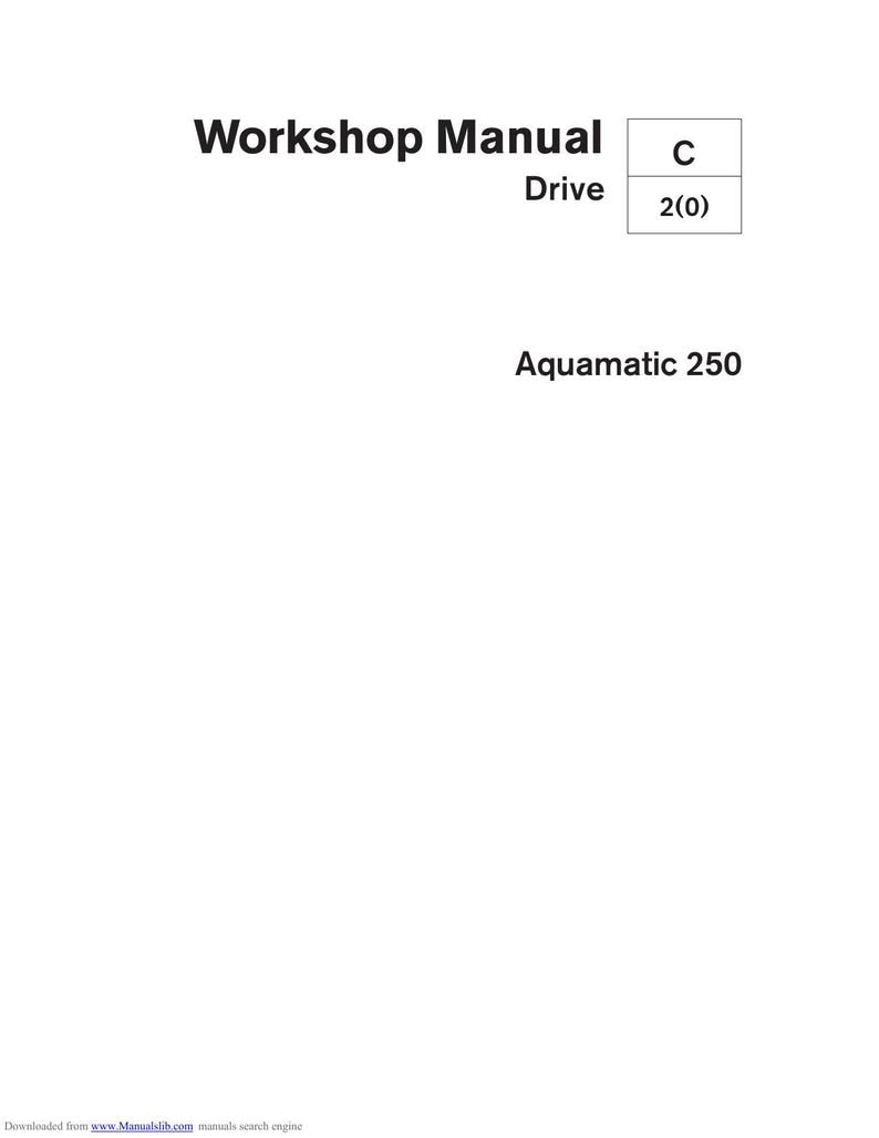 Volvo Penta Aquamatic 250 Drive Service Manual service manual preview page 2