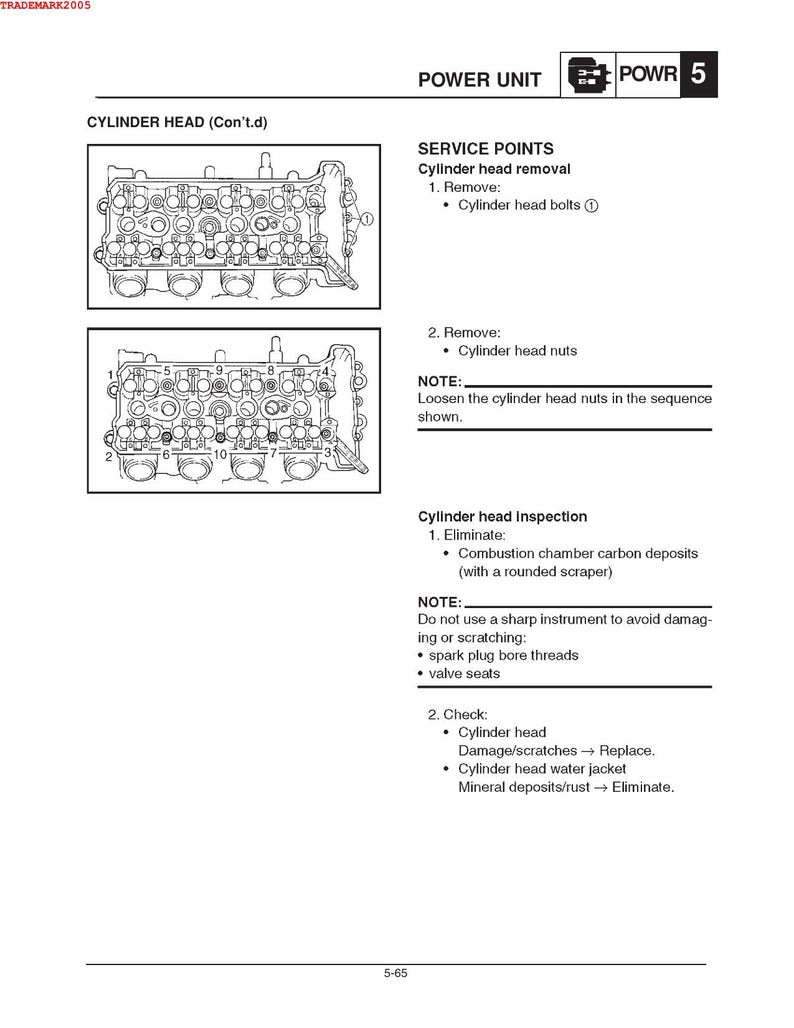Yamaha AR230 SX230 High Output Service Manual 2005-2009 Jet Boat service manual preview page 11
