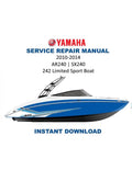Yamaha AR240 SX240 242 Limited Sport Boat Service Manual PDF service repair manual cover
