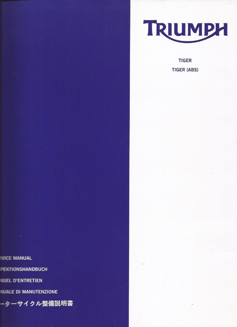 Triumph Tiger 1050 Service Manual service manual preview page 2