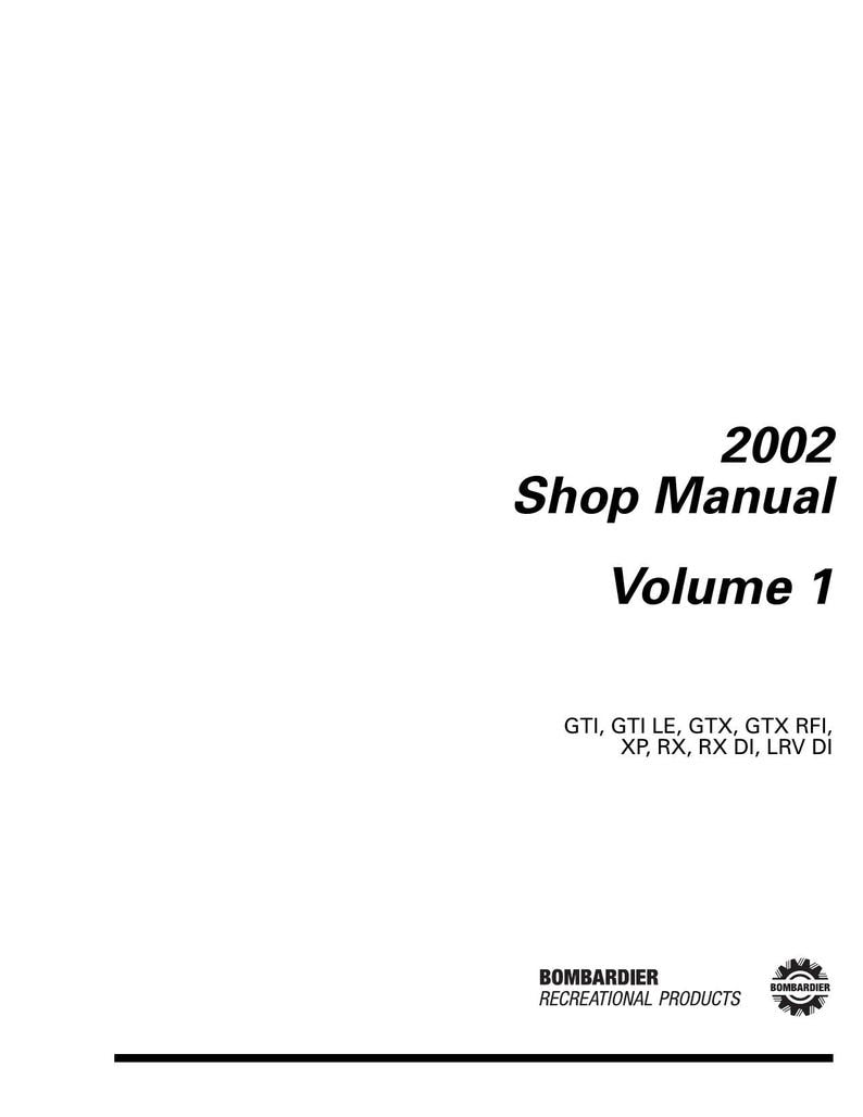Sea-Doo GTI GTX RX xp lrv di Service Manual 2002-2006 pwc service manual preview page 3
