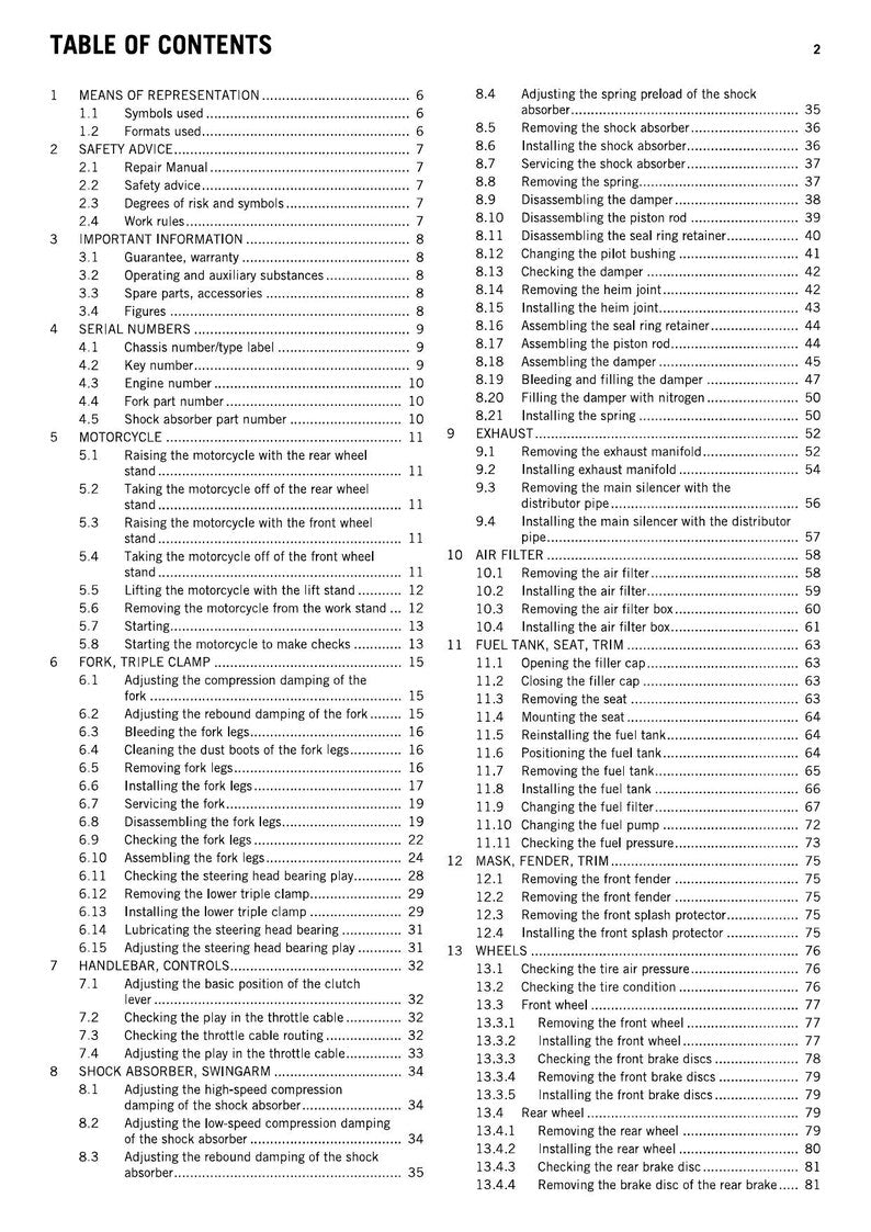 KTM 990 Supermoto R Service Manual service manual preview page 7