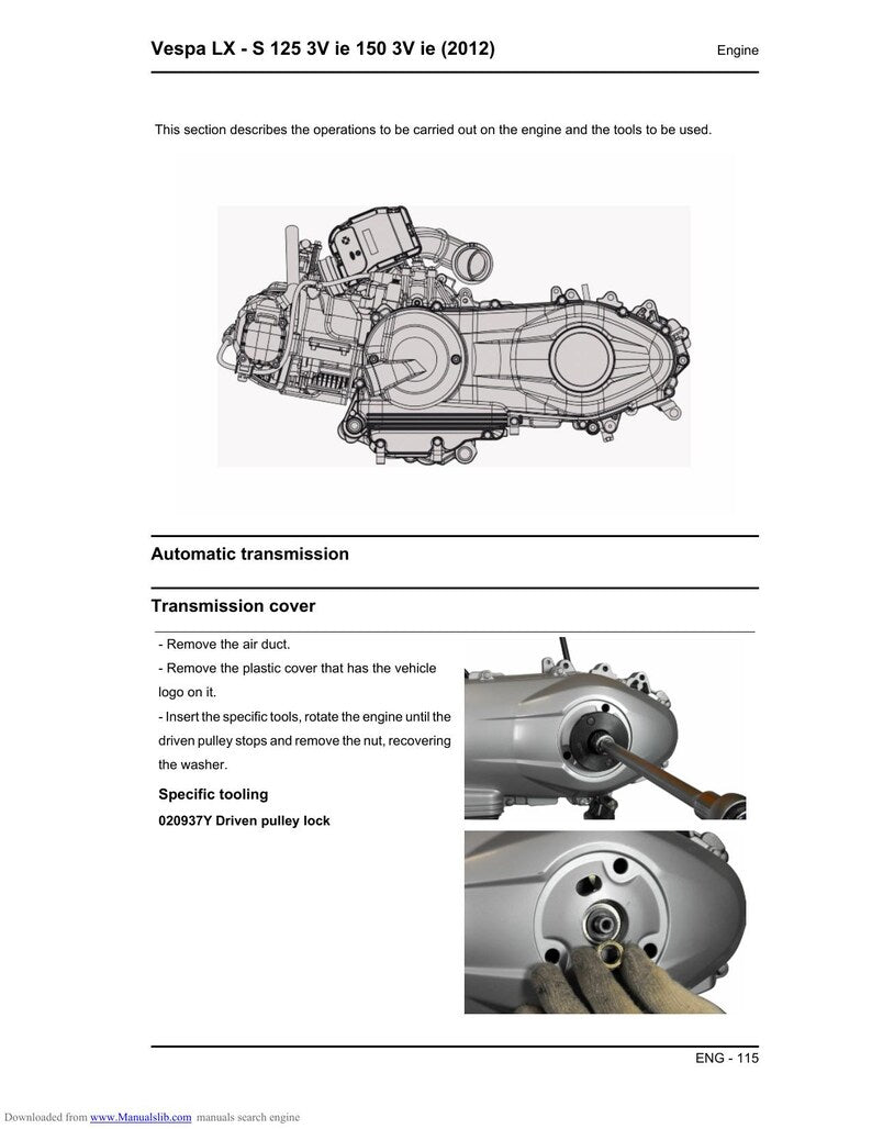 Vespa LX S 125 150 3V ie Service Manual service manual preview page 7