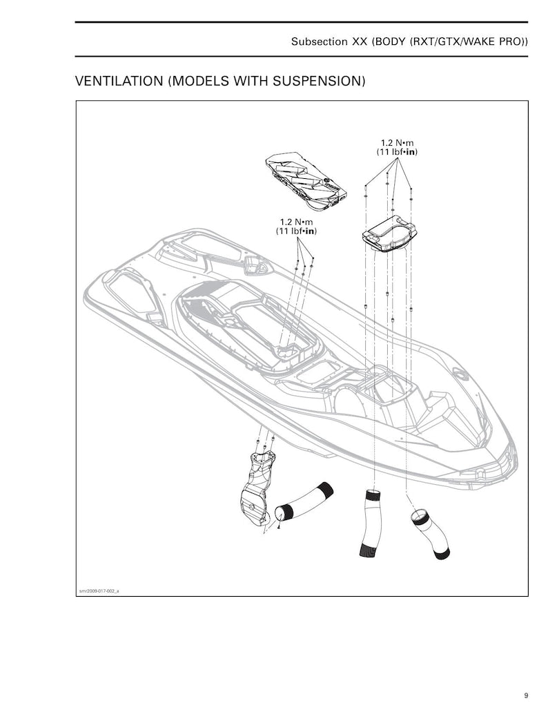 Sea-Doo 4-Tec GTI GTX RXT rxp wake Service Manual 2015-2019 pwc service manual preview page 9