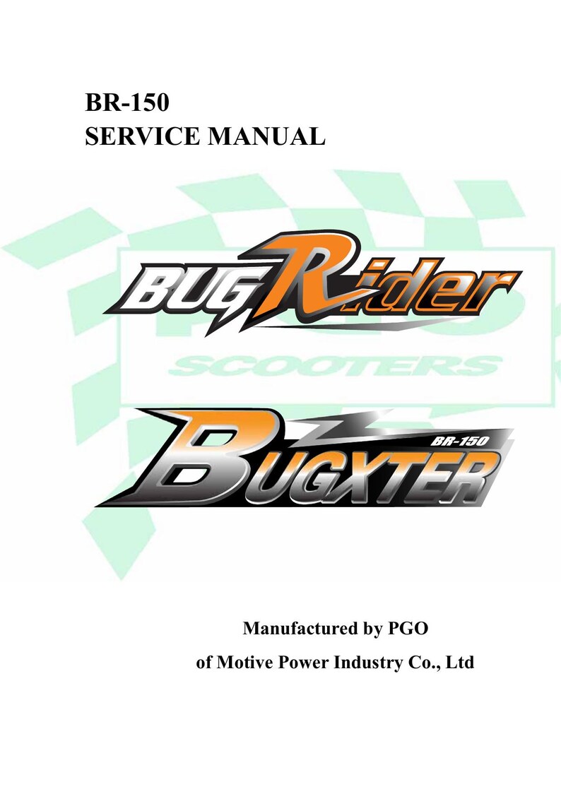 PGO BR-150 Bug Rider Bugxter Service Manual 2000-2004 ATV service manual preview page 2