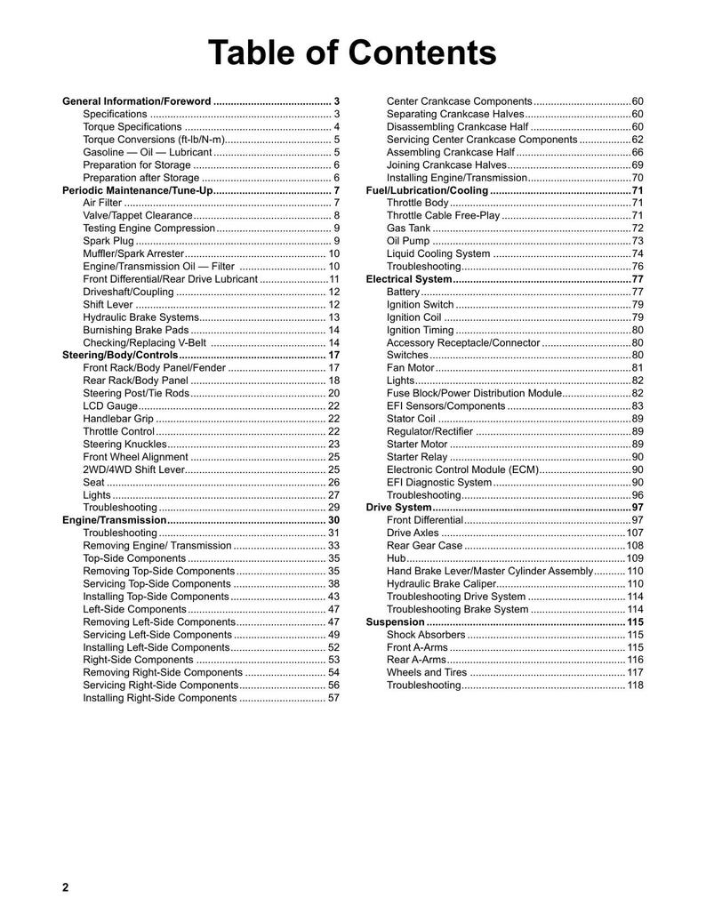 Arctic Cat Alterra 450 Service Manual service manual preview page 3