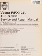 Vespa P PX125 150 200 Scooter Service Manual service manual preview page 4