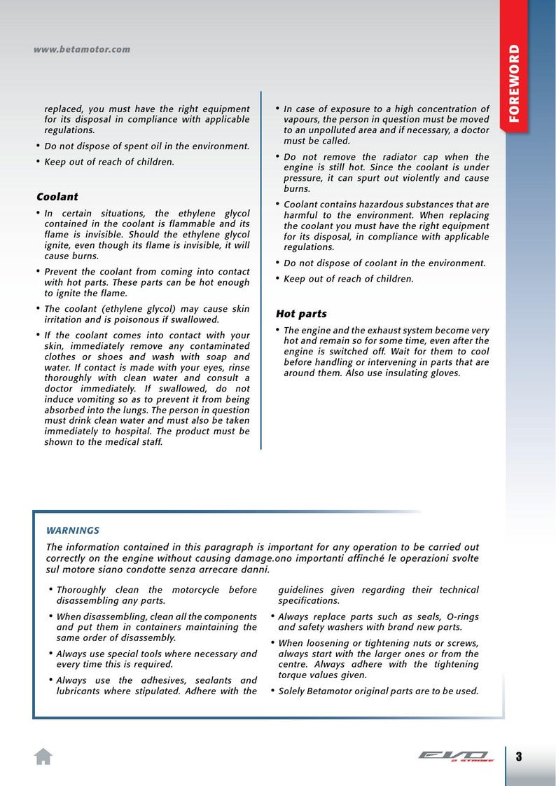 Beta EVO 2 Stroke 125 200 250 300 Service Manual service manual preview page 6