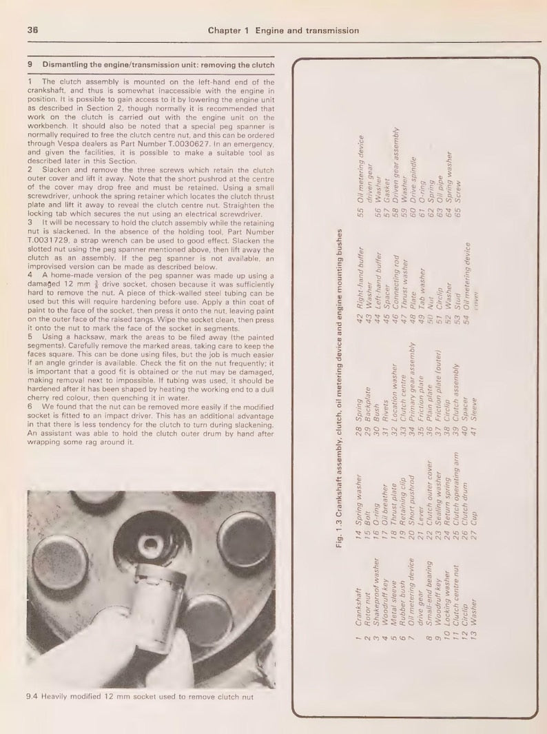 Vespa P PX125 150 200 Scooter Service Manual service manual preview page 9