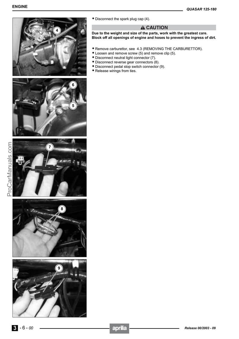 Aprilia Quasar 125 180 Service Manual service manual preview page 4