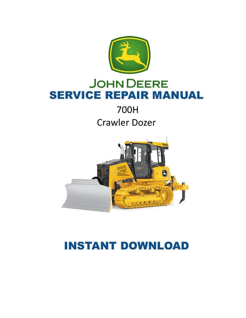 John Deere 700H Crawler Dozer Service Manual PDF service repair manual cover
