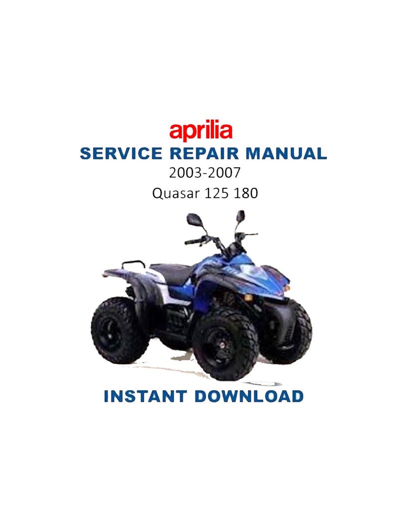 Aprilia Quasar 125 180 Service Manual PDF service repair manual cover