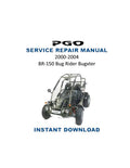 PGO BR-150 Bug Rider Bugxter Service Manual 2000-2004 ATV PDF service repair manual cover