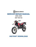 Gilera SMT RCR 50 Service Manual PDF service repair manual cover