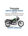 Triumph Bonneville Service Manual PDF service repair manual cover