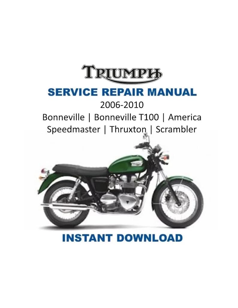 Triumph Bonneville Service Manual PDF service repair manual cover