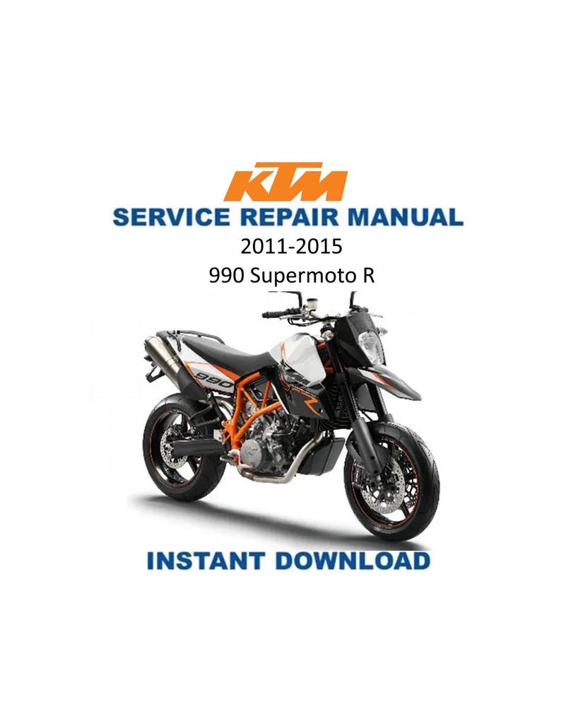 KTM 990 Supermoto R Service Manual PDF service repair manual cover